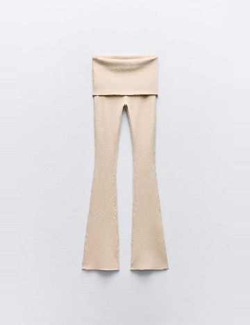 Pantaloni Zara, crem