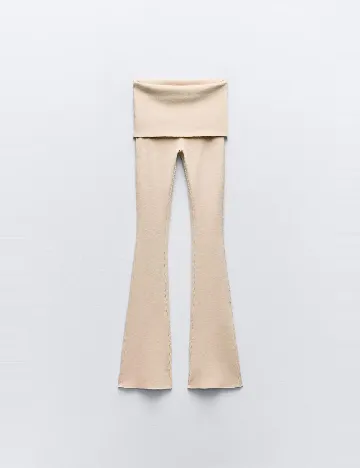 Pantaloni Zara, crem