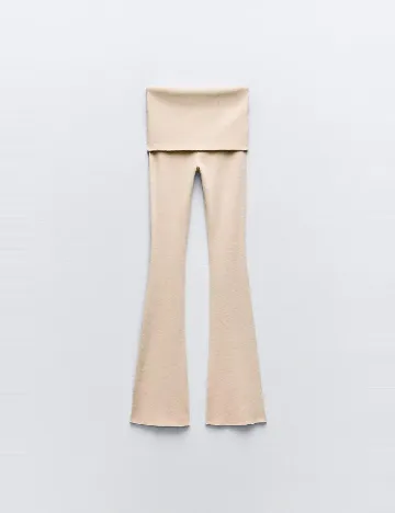 Pantaloni Zara, crem