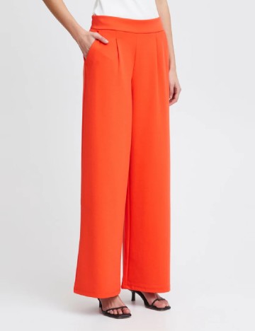 Pantaloni Ichi, portocaliu