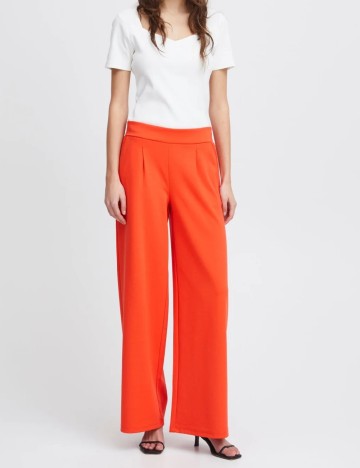 Pantaloni Ichi, portocaliu