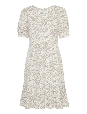 Rochie medie Ichi, crem