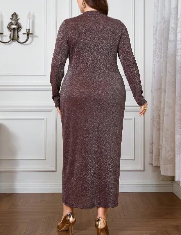 Rochie medie SHEIN CURVE, maro