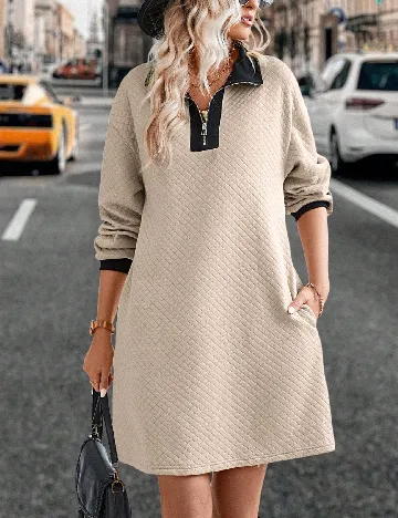 Rochie scurta SHEIN, crem