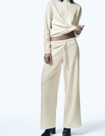 Pantaloni Zara, ecru