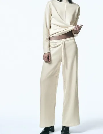 Pantaloni Zara, ecru