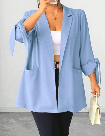 Blazer SHEIN CURVE, albastru