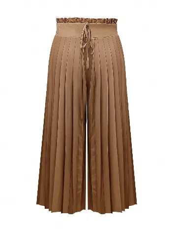 Pantaloni SHEIN CURVE, maro