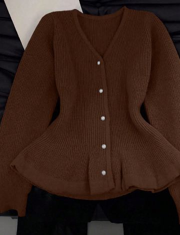 Cardigan SHEIN, maro