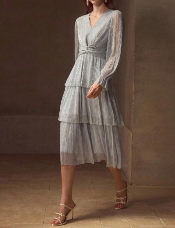 Rochie medie MOTF, gri