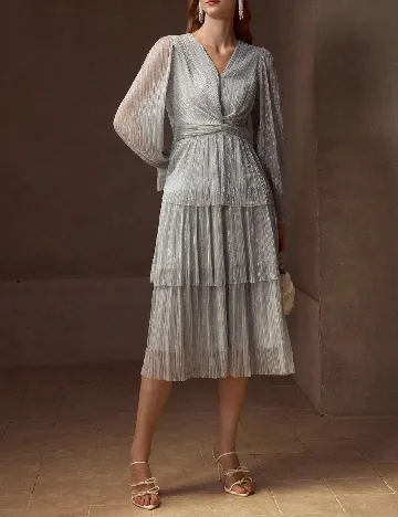 Rochie medie MOTF, gri