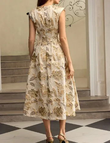 Rochie medie Zeylah, crem