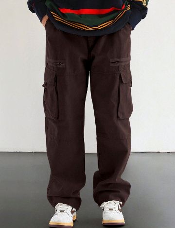 Pantaloni SHEIN, maro