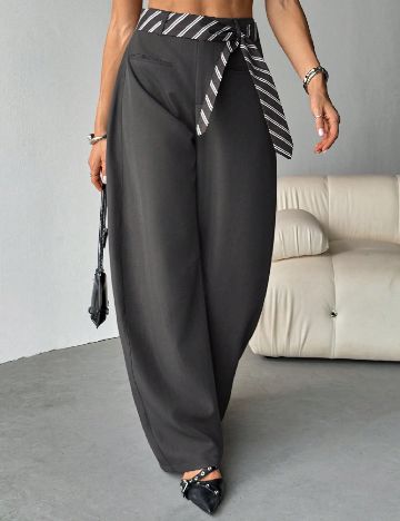 Pantaloni SHEIN, gri inchis