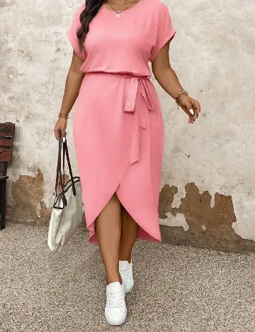 Rochie medie SHEIN CURVE, roz