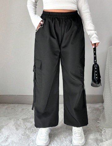 Pantaloni SHEIN CURVE, negru