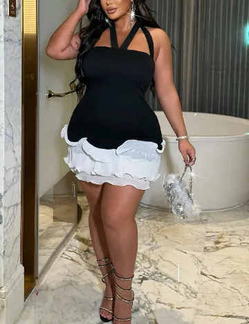 Rochie scurta SHEIN CURVE, negru