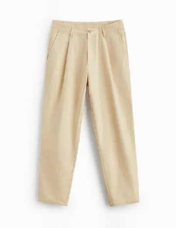 Pantaloni Zara, crem