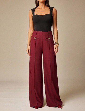 Pantaloni SHEIN, grena