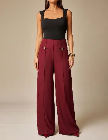 Pantaloni SHEIN, grena