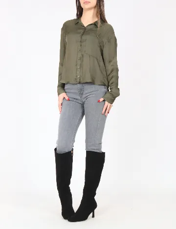 Camasa Bershka, verde