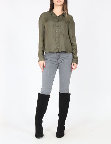 Camasa Bershka, verde