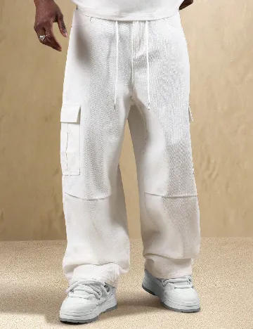 Pantaloni SUMWON, alb