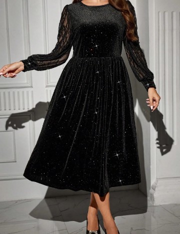 Rochie medie Emery Rose Curve, negru