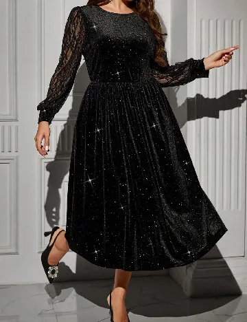 Rochie medie Emery Rose Curve, negru