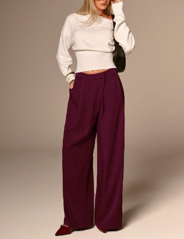Pantaloni SHEIN, pruna