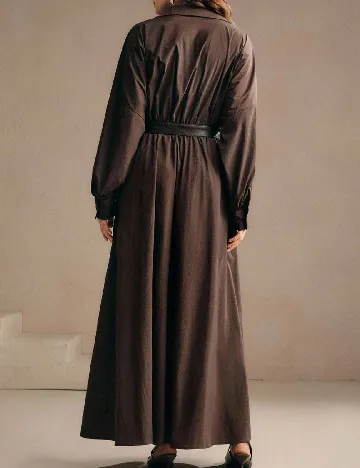 Rochie medie Anewsta, maro