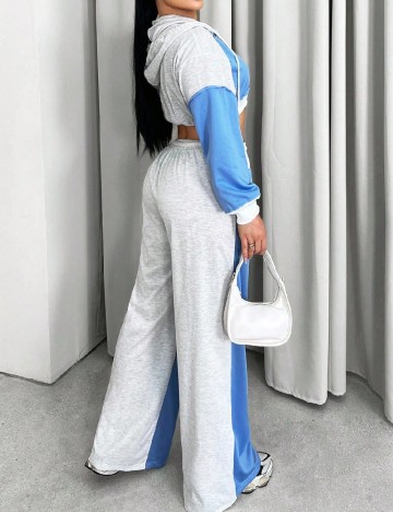 Compleu SHEIN, albastru/gri