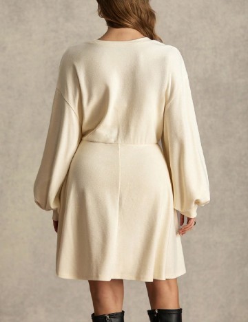 Rochie scurta SHEIN CURVE, crem