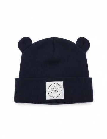 Set caciula si tricou Pull&Bear, gri/albastru