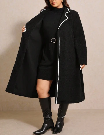 Palton SHEIN CURVE, negru