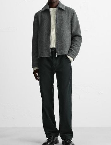 Pantaloni Zara, verde inchis