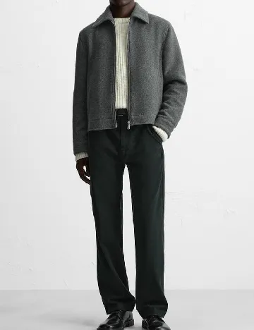 Pantaloni Zara, verde inchis