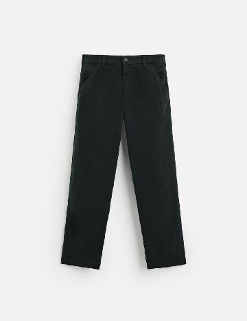 Pantaloni Zara, verde inchis