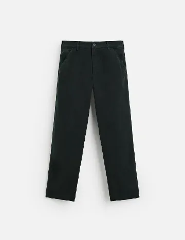 Pantaloni Zara, verde inchis