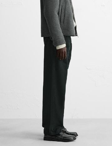 Pantaloni Zara, verde inchis