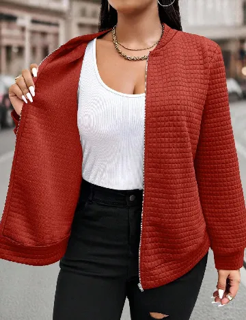 Jacheta SHEIN CURVE, caramiziu