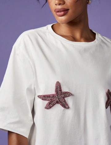 Tricou Oversize Missguided, alb