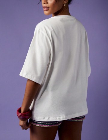 Tricou Oversize Missguided, alb