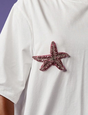 Tricou Oversize Missguided, alb