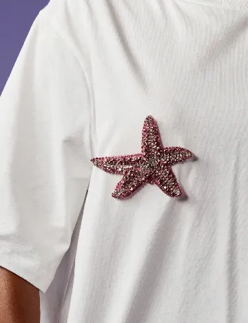 Tricou Oversize Missguided, alb