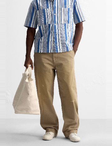 Pantaloni Zara, maro