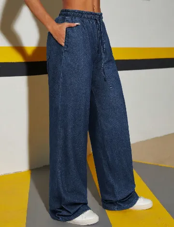 Pantaloni SHEIN, bleumarin