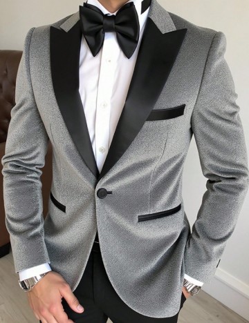 Sacou SHEIN, argintiu