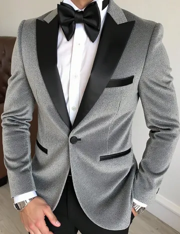 Sacou SHEIN, argintiu