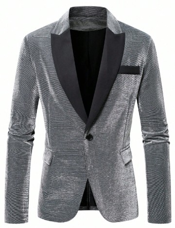 Sacou SHEIN, argintiu